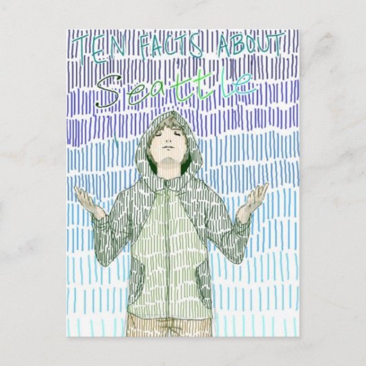 シアトルに関する10の事実 ポストカード (正面)