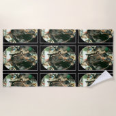 シアトルのたくさんのサラブレッド1978年 ビーチタオル (正面)