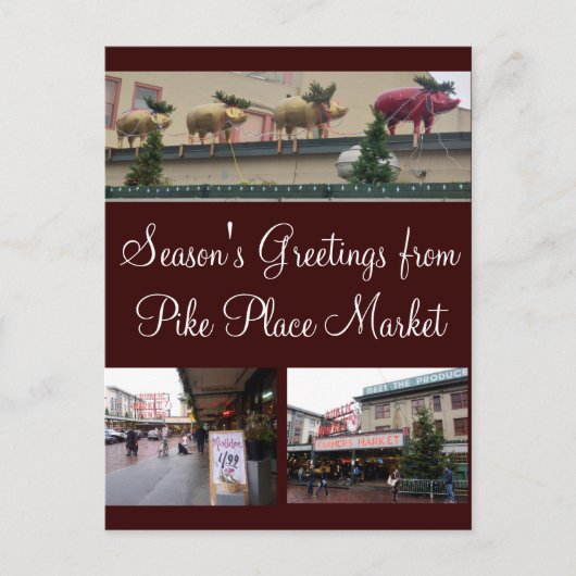シアトルのクリスマス シーズンポストカード (正面)