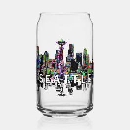 シアトルのグラフィティとモノグラム ガラス缶