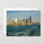 シアトルのスカイラインの郵便はがき ポストカード (正面/裏面)