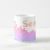 シアトルのスカイライングラフィック コーヒーマグカップ (中央)