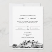 シアトルのスカイライン結婚式招待状と写真 招待状 (正面)