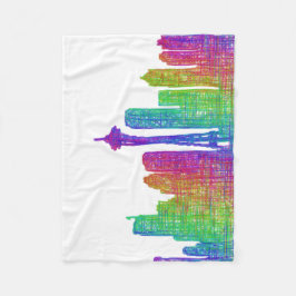 シアトルのスカイライン フリースブランケット