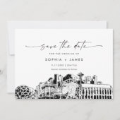 シアトルのスカイライン 結婚式の招待前カード 招待状 (正面)