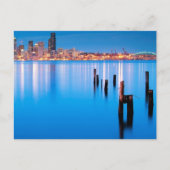 シアトルのダウンタウンのブルーアワービュー ポストカード (正面)