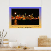 シアトルのナイトライト ポスター (キッチン)