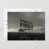 シアトルのパイク・プレイス・マーケット ポストカード (正面/裏面)