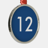 シアトルのフットボールのファン12のクリスマスのオーナメント メタルオーナメント (右)