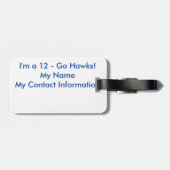 シアトルのフットボールのファン12の荷物のラベル ラゲッジタグ (裏面横)