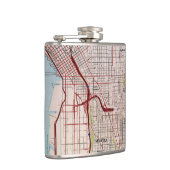 シアトルの地形都市の地図 フラスク (右)