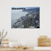 シアトルの空中景色 ポスター (キッチン)