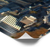 シアトルの街のスカイラインの空中表示 ポスター (コーナー)