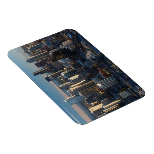 シアトルの街のスカイラインの空中表示 マグネット (右側)