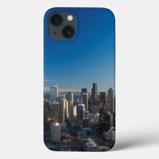 シアトルの街のスカイラインの空中表示 Case-Mate iPhoneケース (裏面)