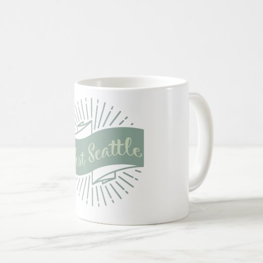 シアトルの西のマグ コーヒーマグカップ (正面右)