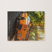 シアトルの通りを通って裂けるオレンジ日産GTR ジグソーパズル (横)