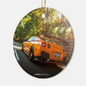 シアトルの通りを通って裂けるオレンジ日産GTR セラミックオーナメント (左)