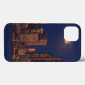 シアトルの都心のスカイラインに上がる満月 Case-Mate iPhoneケース (裏面 (横))