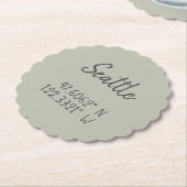 シアトルのGPS座標経度の緯度 ペーパーコースター (アングル)