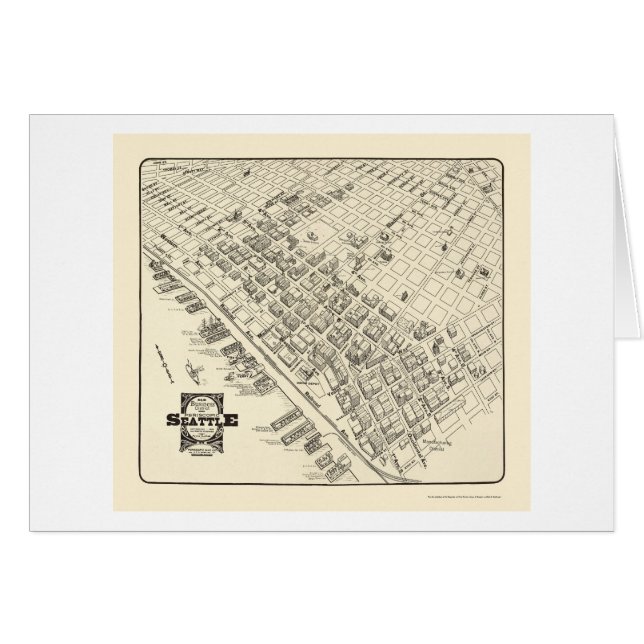 シアトルのWAのパノラマ式の地図- 1903年 (正面横)