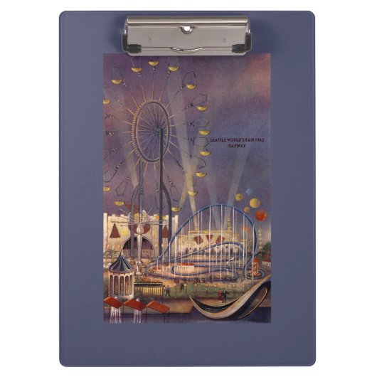 シアトルのWashington1962万国博覧会ポスター クリップボード (正面)