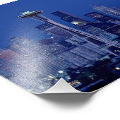 シアトルアットナイトワシントン宇宙ニードル フォトプリント            (角)