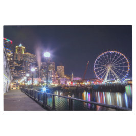 シアトルアットナイト メタルプリント