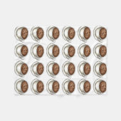 シアトルコーヒーカップラテバリスタコーヒーハウスショップ フリースブランケット (正面(横))