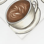 シアトルコーヒーカップラテバリスタコーヒーハウスショップ フリースブランケット (角)