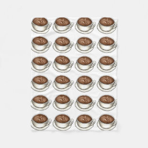 シアトルコーヒーカップラテバリスタコーヒーハウスショップ フリースブランケット