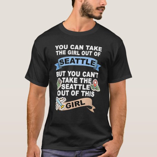シアトルシティの女の子 Tシャツ (正面)
