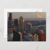 シアトルシティスカイライン2の空中表示 ポストカード (正面/裏面)