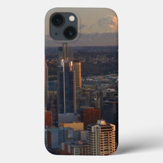 シアトルシティスカイライン2の空中表示 Case-Mate iPhoneケース (裏面)