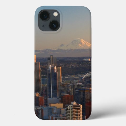 シアトルシティスカイライン2の空中表示 Case-Mate iPhoneケース (裏面)