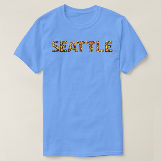 シアトルシティフルーツスタイル Tシャツ (デザイン正面)