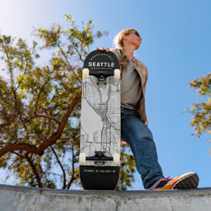 シアトルシティマップスケートボード スケートボード