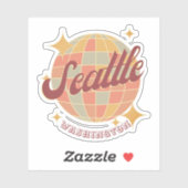 シアトルシティワシントンレトロヴィンテージ シール (シート)