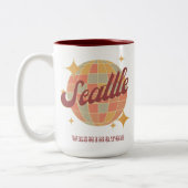 シアトルシティワシントンレトロヴィンテージ ツートーンマグカップ (左)