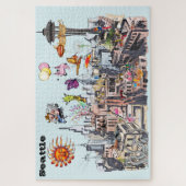 シアトルシュールポップ・アートのア忙しート ジグソーパズル (縦)