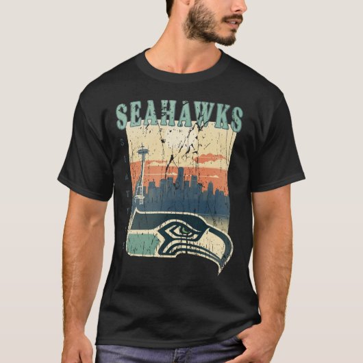 シアトルシーホークスヴィンテージスタイル Tシャツ (正面)