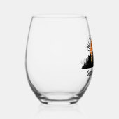 シアトルスカイラインサンセットカスタムファミリートリップ ステムなしワイングラス (右)