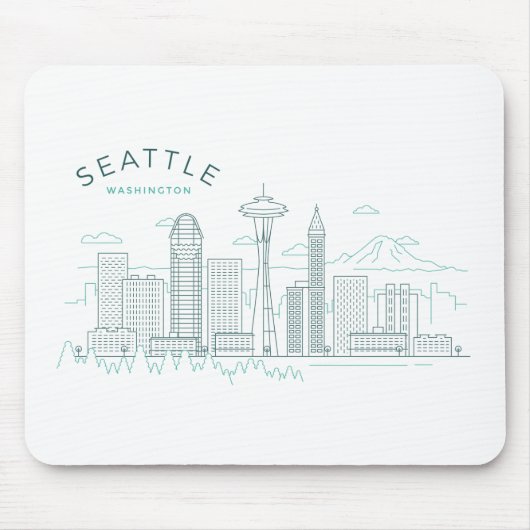シアトルスカイラインストローク マウスパッド (正面)