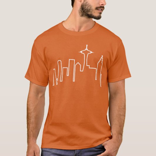 シアトルスカイラインフレイジャー面白い Tシャツ (正面)