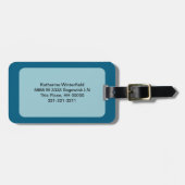 シアトルスカイライン抽象芸術アート ラゲッジタグ (正面横)