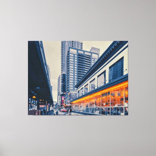 シアトルスカイライン キャンバスプリント (正面)