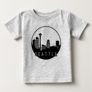 シアトルスカイライン ベビーTシャツ