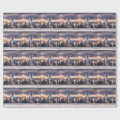 シアトルスカイライン ラッピングペーパー (フラット)