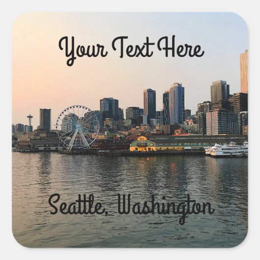 シアトルスカイライン#5スタンプ スクエアシール (正面)