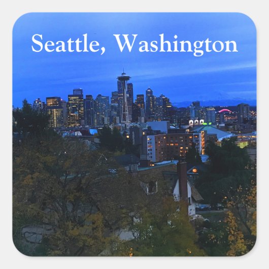 シアトルスカイライン#8スタンプ スクエアシール (正面)